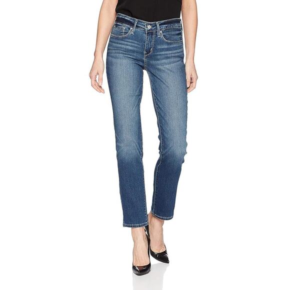 Levi's Signature Dark Wash Blue Denim Modern Slim Jeans Women's Size 24 37x32 - Picture 1 of 7